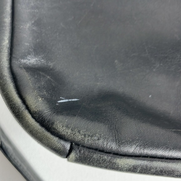 Ganson vintage leather shoulder bag purse black - Picture 8 of 16